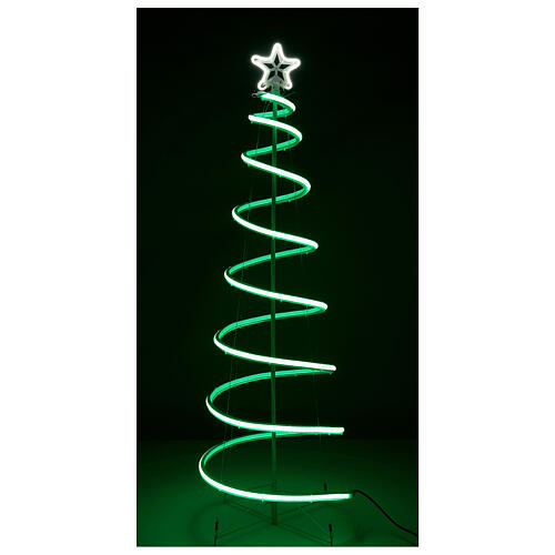 LED spiral Christmas tree, 496 LEDs RGB multi-color electric powered 1