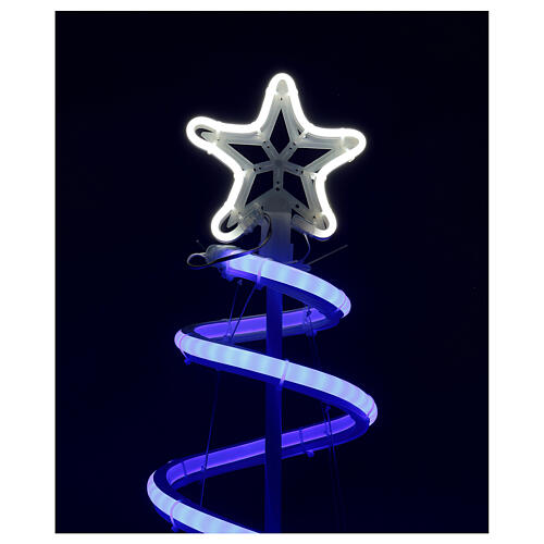 LED spiral Christmas tree, 496 LEDs RGB multi-color electric powered 2