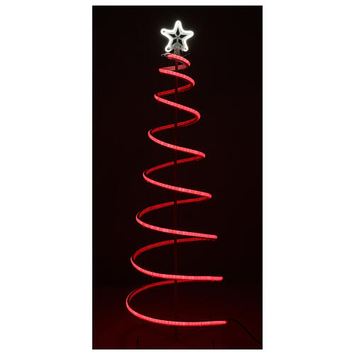 LED spiral Christmas tree, 496 LEDs RGB multi-color electric powered 3