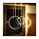 Illuminated Christmas ring, drop LEDs warm white d. 50 cm indoor 220V s2