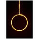 Illuminated Christmas ring, drop LEDs warm white d. 50 cm indoor 220V s4