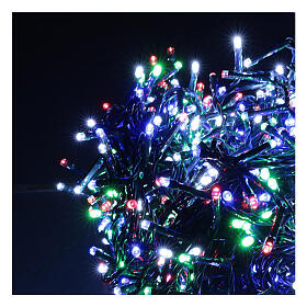 Multicoloured Christmas lights 1200 LEDs green cable controller 220V outdoor