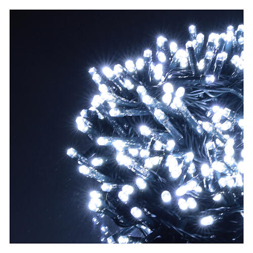 Świąteczne lampki, łańcuch, 500 zimnych białych LED, do użytku wewnętrznego i zewnętrznego, długość 20 m 2