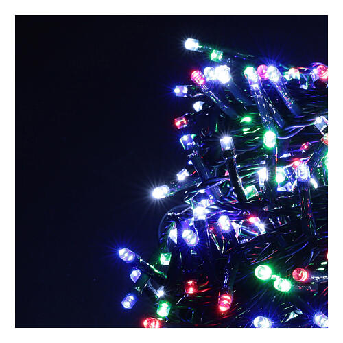 Multicolour Christmas tree lights, 500 LEDs green string outdoors 220V 2
