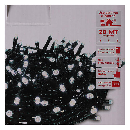 Christmas lights 500 LEDs white cold with remote control outdoors 220V 4