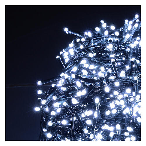 Luz de Natal corrente pisca-pisca 1200 LED branco frio para interior/exterior 48 m 220V 2