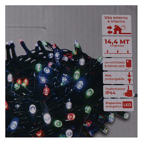 Holiday lights 360 LEDs multi colour for external use with remote control 4