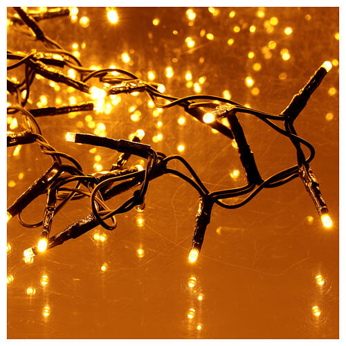 Luzes de Natal pisca-pisca 1800 lâmpadas LED branco quente âmbar com controle para interior/exterior 220V 2