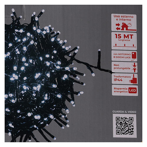 Christmas lights 750 LEDs cold white with control device 5