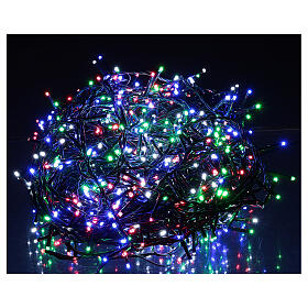 Christmas lights bright 1000 LEDs multi-colour remote control external 220V green cable