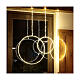Lighted Christmas ring with warm white LED drops d. 30 cm indoors 220V s3