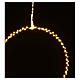 Lighted Christmas ring with warm white LED drops d. 30 cm indoors 220V s4