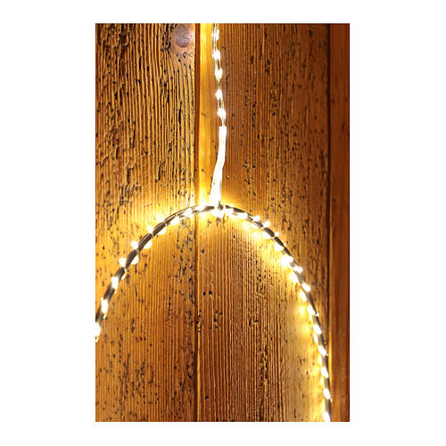 Anello luminoso natalizia gocce led bianco caldo d. 30 cm interni 220V 2