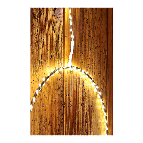 Bright Christmas ring with warm white LED drops d. 40 cm indoors 220V 2