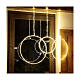 Bright Christmas ring with warm white LED drops d. 40 cm indoors 220V s3