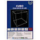 Lighted cube 60 cm with 880 warm white drops interior electric powered s6
