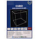 Cube lumineux 50 cm avec 740 gouttes LED blanc chaud intérieur courant s5