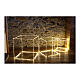 LED Cube figure for Christmas, 40 cm with 720 warm white LEDs indoor electric powered s2