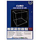 LED Cube figure for Christmas, 40 cm with 720 warm white LEDs indoor electric powered s6