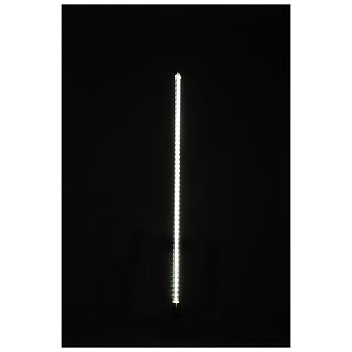 Tubo biface 100 cm efeito queda de neve 96 LED branco frio exterior 1