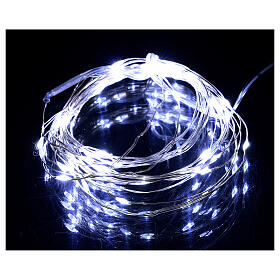 Christmas lights, 5 m, 50 LED drop lights, icy white, indoor use