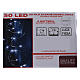 Christmas drop lights battery powered 5 m 50 LED cold white drops indoors s4
