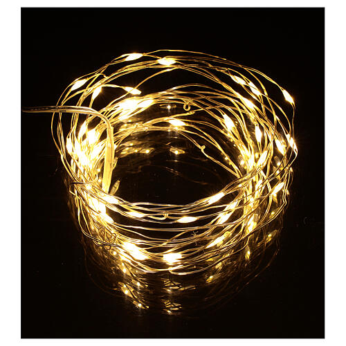 Świąteczne lampki, łańcuch 5 m z 50 ciepłymi białymi LED, do użytku wewnętrznego 1