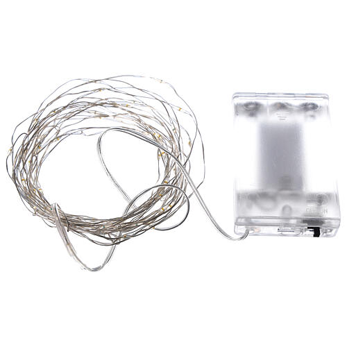 Świąteczne lampki, łańcuch 5 m z 50 ciepłymi białymi LED, do użytku wewnętrznego 4