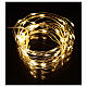 Fairy lights 5 m battery operated 50 warm white LEDs indoor s1