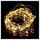 Warm white clear string lights battery operated 10 m 100 LEDs s1