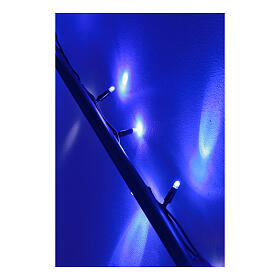 Cadena luminosa Navideña 10 m con 100 led azul exterior corriente