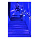 Catena 10 m 100 lucciolone professionali led blu flash esterno corrente s3