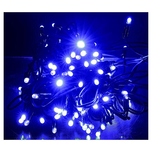 Bright Christmas string lights 10m with 100 blue LEDs electric powered 5