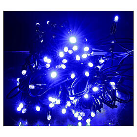 Catena luminosa lucciolone professionali 10 m 100 led blu esterno corrente