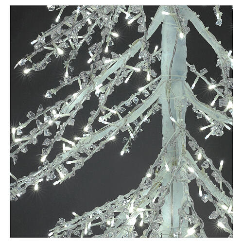 Lighted Christmas tree Diamond 250 cm with 720 cold white LEDs external electric powered 2