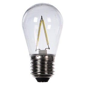 White teardrop bulb 2W for light chains