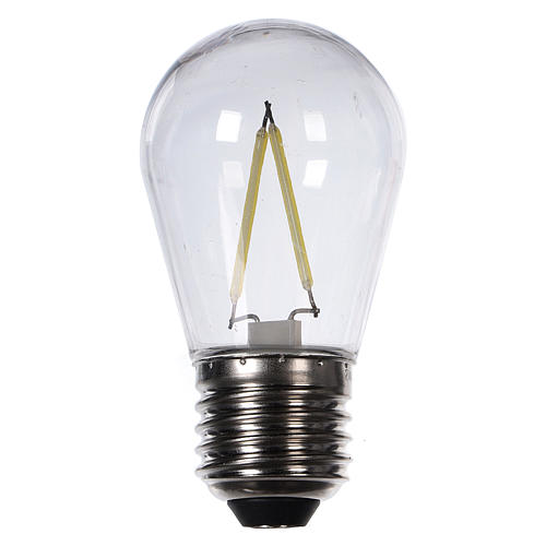 White teardrop bulb 2W for light chains 1