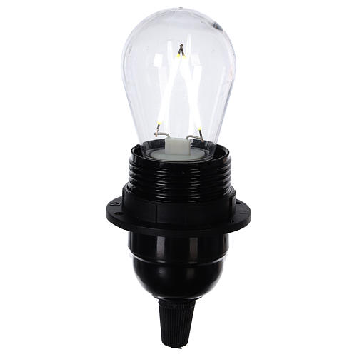 White teardrop bulb 2W for light chains 2