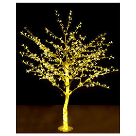 Arbre lumineux 180 cm cerisier en fleur 600 LED blanc chaud pour extérieur