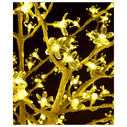 Albero luminoso 180cm ciliegio in fiore 600 led bianco caldo per esterno 3