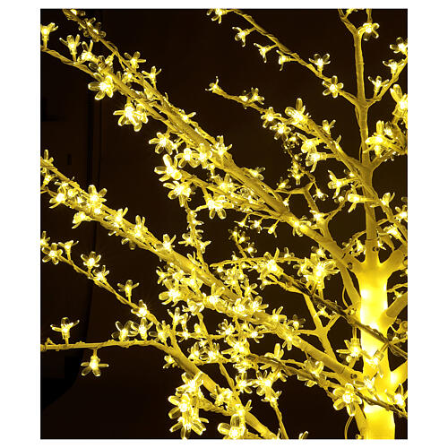 Árvore luminosa 180 cm cerejeira em flor 600 LED branco quente para exterior 2