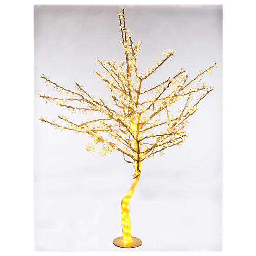 Árvore luminosa 180 cm cerejeira em flor 600 LED branco quente para exterior 4
