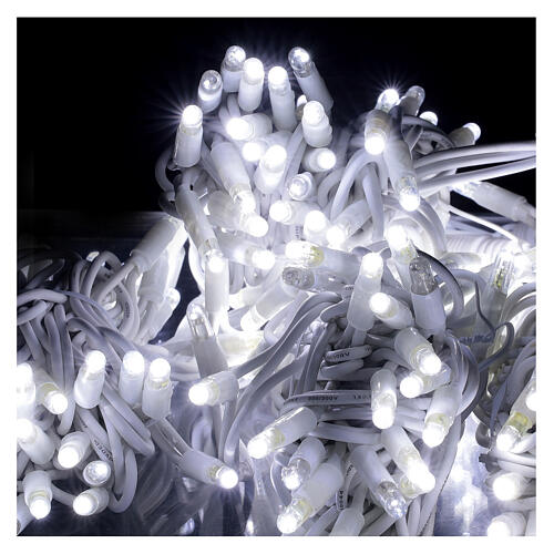 Luzes de Natal ultra-luminosas pisca-pisca 200 lâmpadas LED brancas mini-estrobo 20 metros para interior/exterior alimentação corrente 3