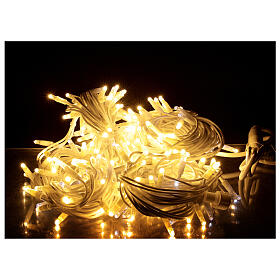 Guirlande 20 m 200 ampoules LED ultra lumineuses blanc chaud extérieur courant