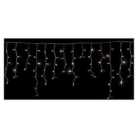 String light curtain offset 160 LEDs cold white 32 flash indoor outdoor