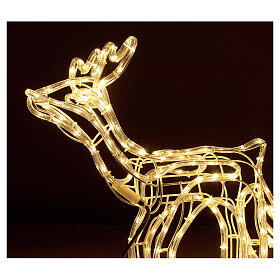 Lighted Reindeer with sleigh warm white 264 LEDs h 52 cm electric OUTDOOR