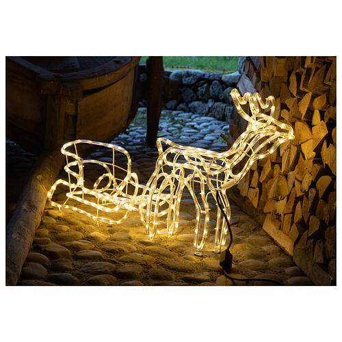 Lighted Reindeer with sleigh warm white 264 LEDs h 52 cm electric OUTDOOR 3
