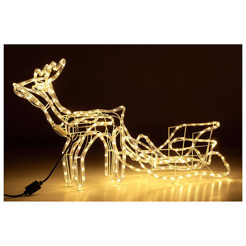 Lighted Reindeer with sleigh warm white 264 LEDs h 52 cm electric OUTDOOR 4