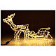 Lighted Reindeer with sleigh warm white 264 LEDs h 52 cm electric OUTDOOR s4