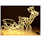 Lighted Reindeer with sleigh warm white 264 LEDs h 52 cm electric OUTDOOR s7